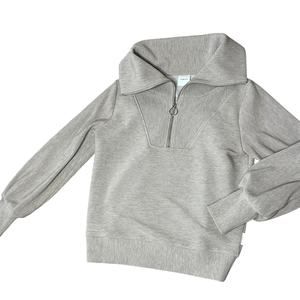 Varley Heather Gray Half-Zip Pullover Sweater